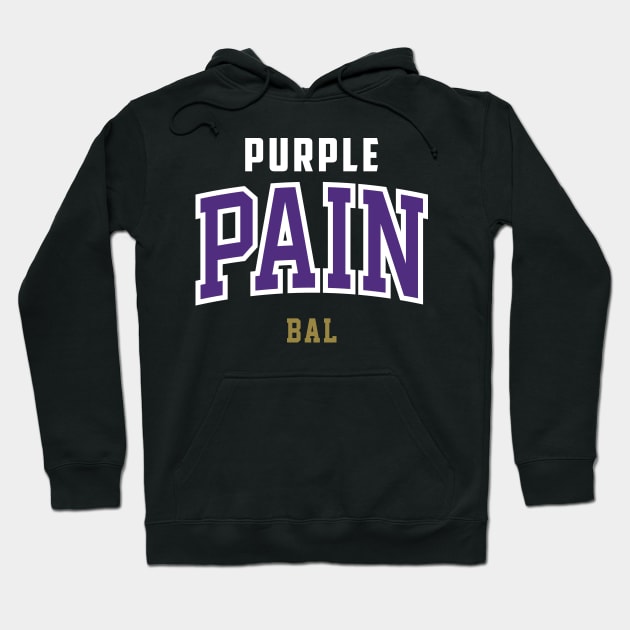 Purple Pain Football BAL Hoodie by funandgames